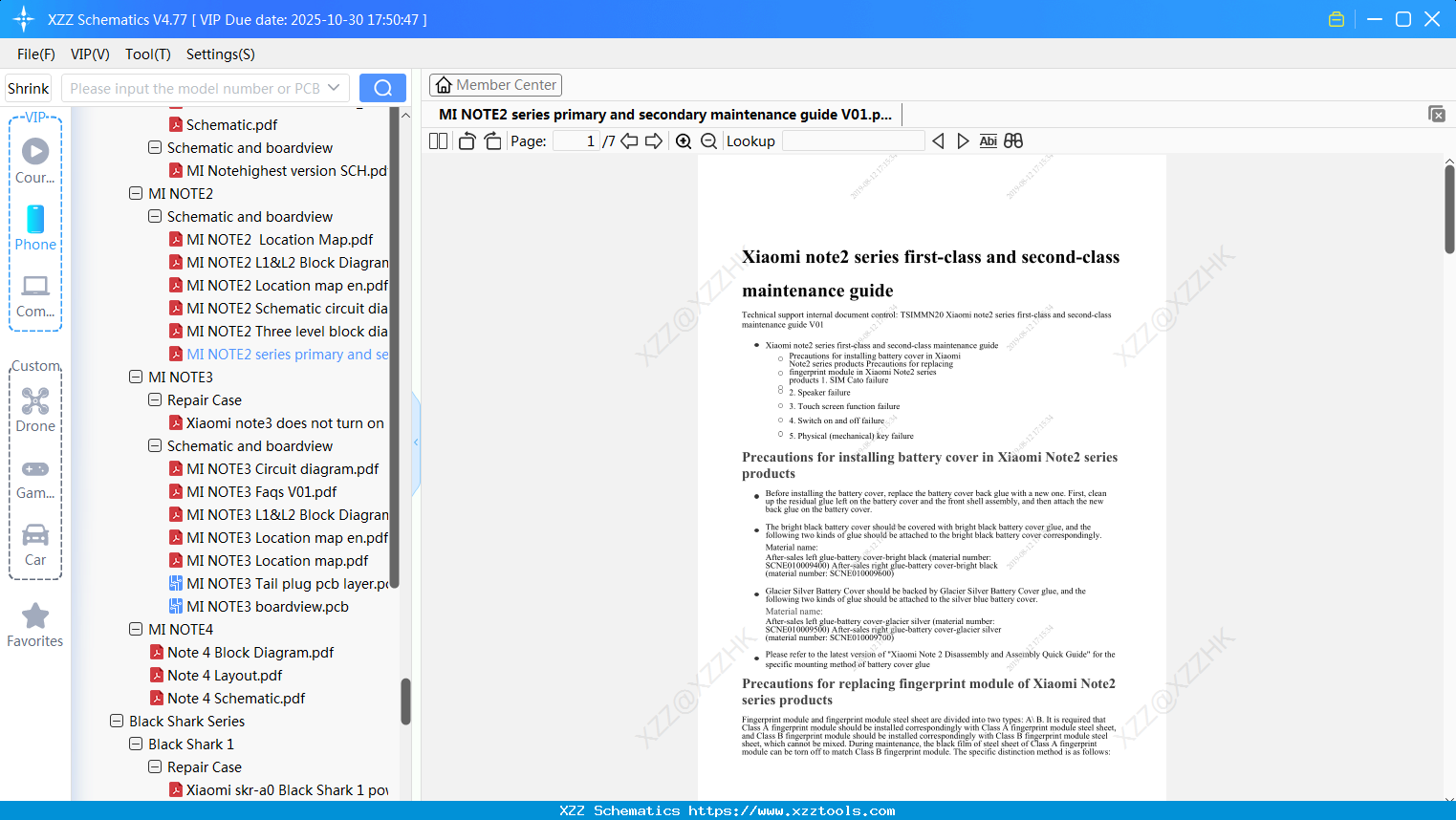 Xiaomi MI NOTE2 Series Primary And Secondary Maintenance Guide V01